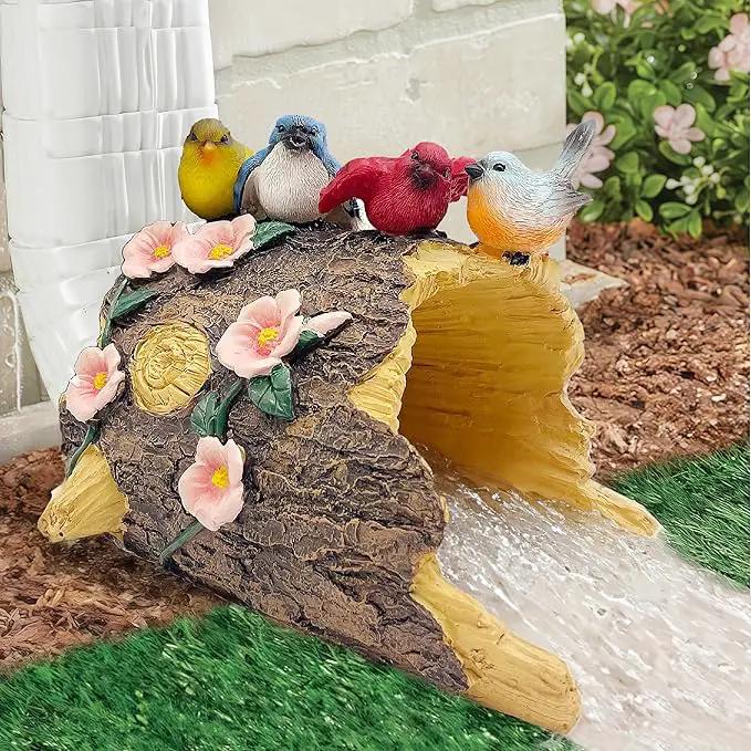 Bird Gutter Downspout Statue, Splash Block, Eco-Friendly Resin Decorative Gutter Extension Downspout, 3x4 Inch Gutter Extender Diverter, Rain Gutter Guard & Noise Dampener, Ideal Outdoor Gift by GreenHaven Gardens