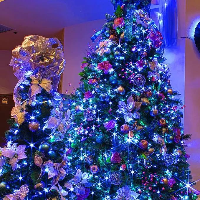 TW SHINE Blue Christmas Lights, 20FT 100 Count Incandescent Christmas Mini Tree String Lights, Waterproof Christmas Decorations for Outdoor Indoor Xmas Patio Home Party Garden Yard Decor by GreenHaven Gardens