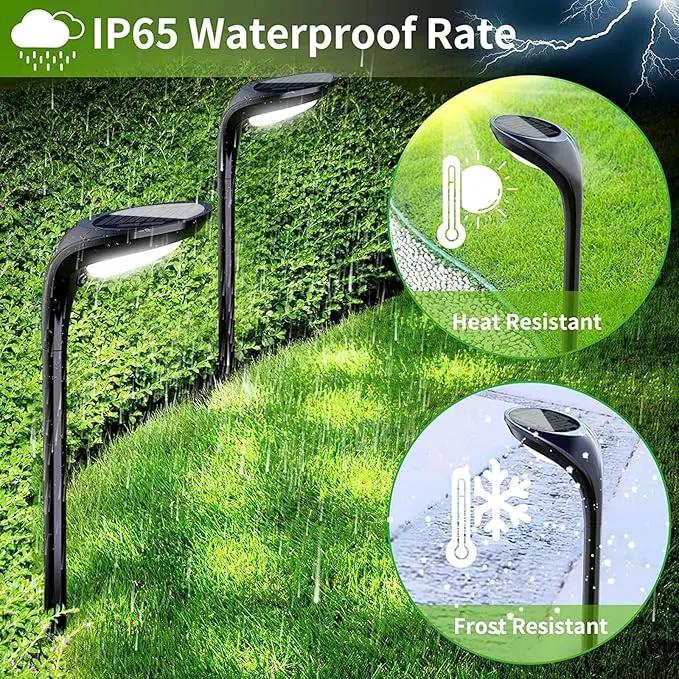 JSOT 6 Pack Solar Lights for Outside Garden Decor, IP65 Waterproof Solar Landscape Outdoor Lighting for Pathway Walkway Driveway Backyard Decoration (Cool/Warm White) by GreenHaven Gardens