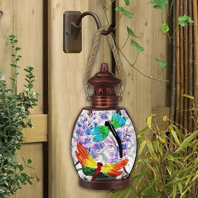 Hanging Solar Lantern Outdoor Waterproof Dragonfly Decor Solar Lights Tabletop Lamp for Outdoor Garden Yard Patio Ornament by GreenHaven Gardens