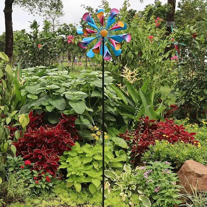 Wind Spinner Outdoor Hangable Wind Spinners 360 Degrees Metal Colorful Wind Spinner for Yard and Garden by GreenHaven Gardens
