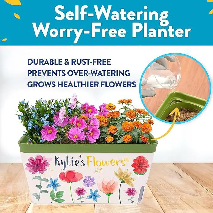 Home Grown Paint & Grow Flower Gardening Kit Set for Boys and Girls - Craft Activity Toy for Kids, Ages 5 6 7 8-12 Years Old - Unique Birthday Present - Plant Gift Toys by GreenHaven Gardens