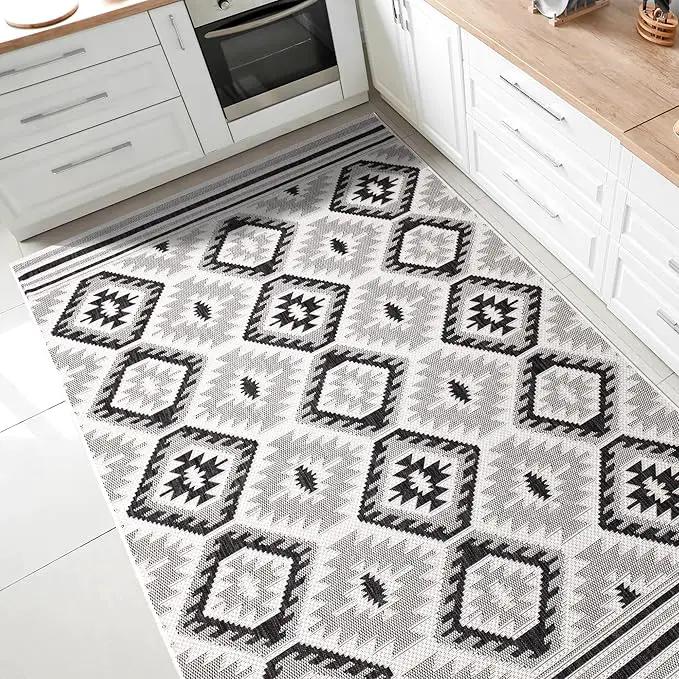 Keen Home Design Outdoor Rug - 8x10 Washable Indoor/Outdoor Rug for Patio, Balcony, Kitchen, Garden, Beach, Deck and Porch. Size: 7'9" x 10'2" by GreenHaven Gardens
