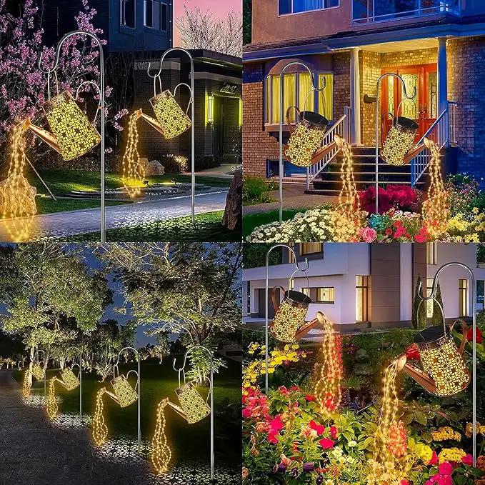 Solar Watering Can with Lights - Outdoor Waterproof Solar Landscape Lights for Garden Patio Yard Pathway (2 Pack) by GreenHaven Gardens