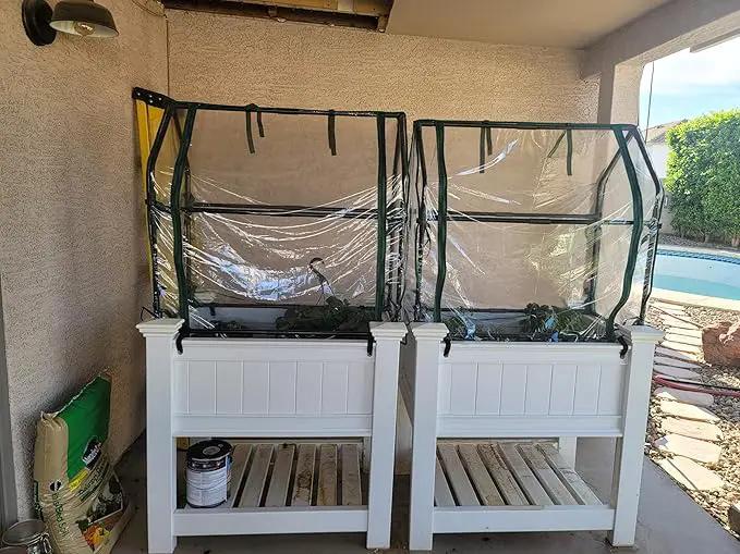 Gardzen Mini Greenhouse Heavy Duty Portable Green House, Clear Tent Small Greenhouse for Indoor Outdoor Plants 36.2”(L) x36.2”(W) x42.5”(H) by GreenHaven Gardens