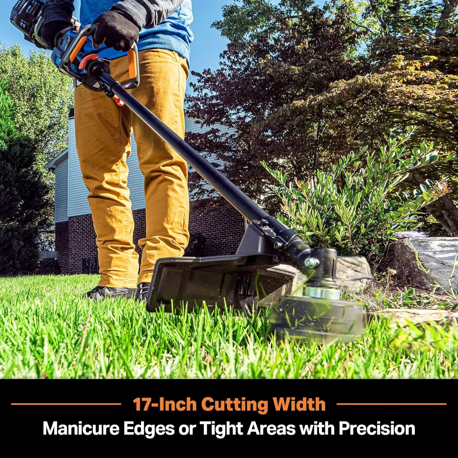 LawnMaster NPTGSP2617A No-Pull Gas Grass Trimmer with Electric Start 26cc 2 Cycle 17-Inch by GreenHaven Gardens