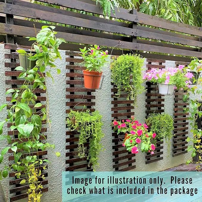 ShopLaLa Wall Planter - 2 Pack, Wooden Hanging Large Planters for Indoor Outdoor Plants, Live Vertical Garden, Plant Wall Mount Flower Pot Holder Hanger Stand Green Herb Wall Decor 47.2" (120cm) by GreenHaven Gardens