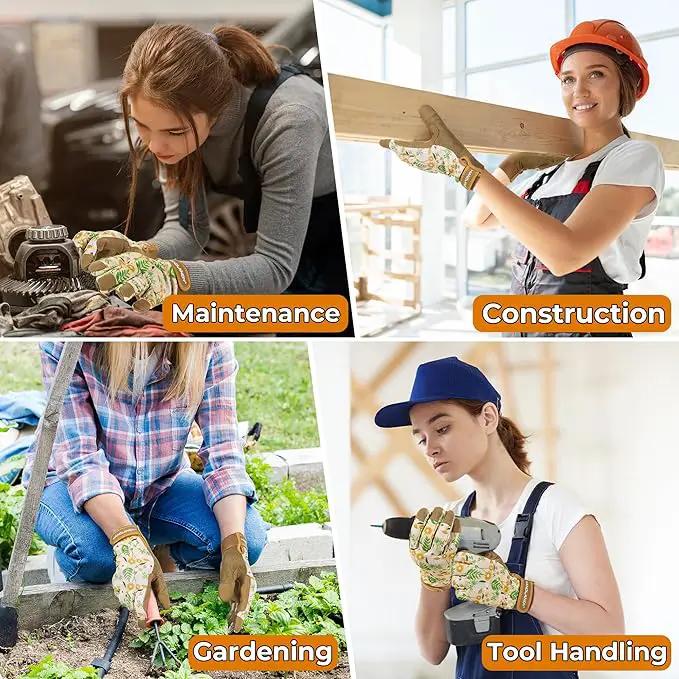 HANDLANDY Women Safety Work Gloves Utility Touch Screen Working Grip Glove for Yardwork Gardening Breathable Mechanic Gloves by GreenHaven Gardens