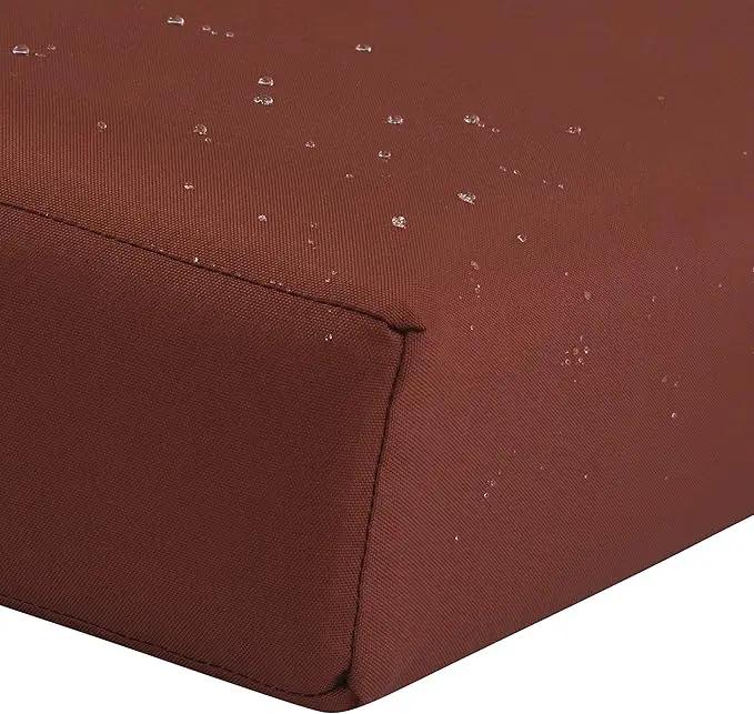 Classic Accessories Ravenna Water-Resistant 22 x 21 x 3 Inch Patio Seat Cushion, Spice, Chair Seat Cushion by GreenHaven Gardens