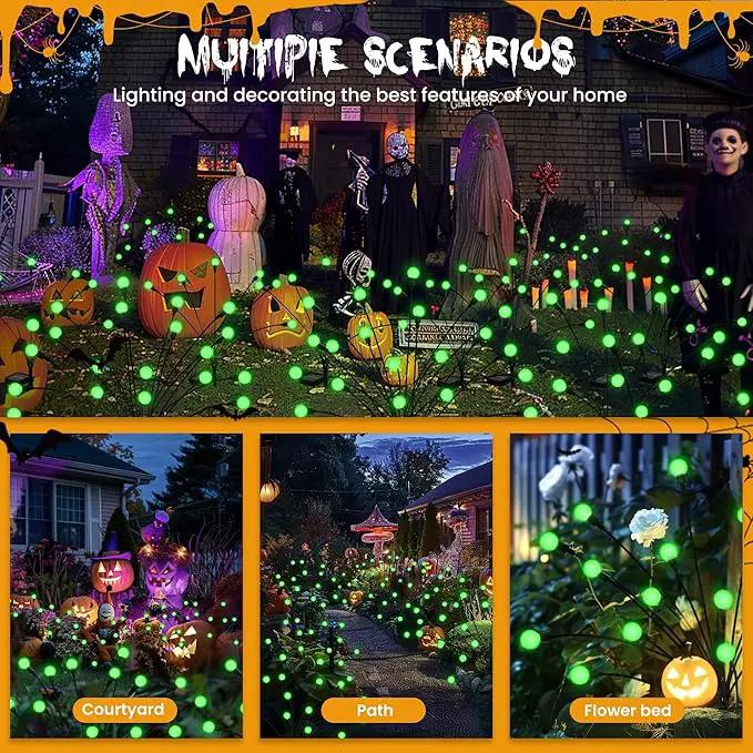 Solar Garden Lights for Outdoor, Green by GreenHaven Gardens