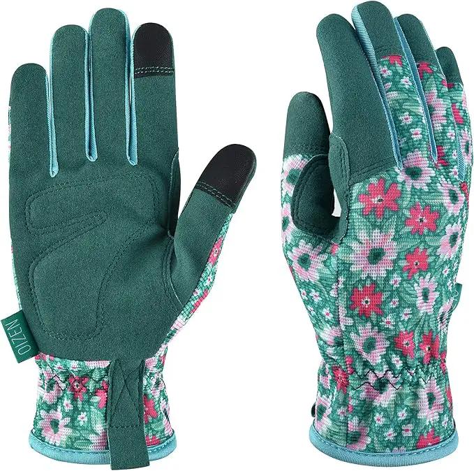 Gardening Gloves for Women and Men, Garden Gloves with Touch Screen, Thorn Proof Puncture Resistant Working Gloves, Gardening Gifts for Women, Size Large by GreenHaven Gardens