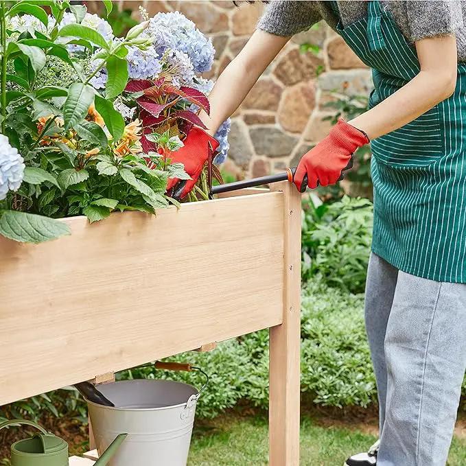 Yaheetech 47x23x32in Wooden Raised Garden Bed with Legs & Storage Shelf Horticulture Wooden Elevated Planter Box Vegetable Growing Bed for Flower/Herb/Backyard/Patio by GreenHaven Gardens