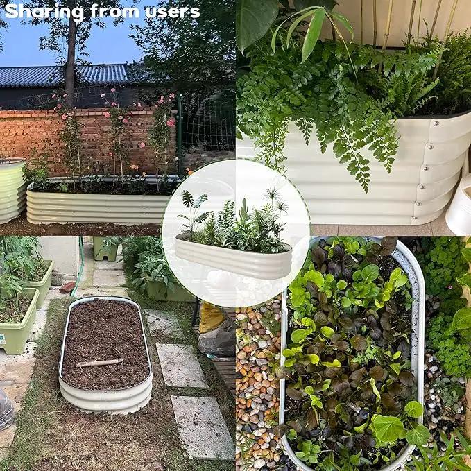 Galvanized Raised Garden Bed Kit Outdoor Metal Garden Planter Box for Backyard Gardening, Planting Vegetables, and Patio (70.8"x23.6"x11.8") by GreenHaven Gardens