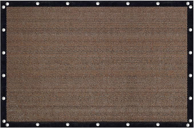 VICLLAX Shade Fabric Sun Shade Cloth Privacy Screen with Grommets for Patio Garden Pergola Cover Canopy 8x10 FT, Mocha by GreenHaven Gardens