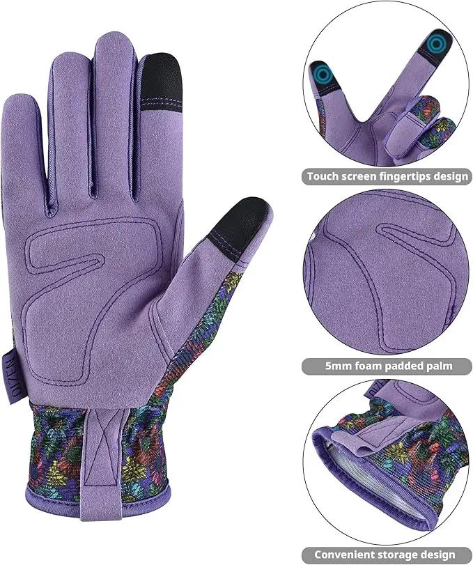 Gardening Gloves for Women and Men,Garden Gloves with Touch Screen, Thorn Proof Puncture Resistant Working Gloves, Gardening Gifts for Women, Size Large by GreenHaven Gardens