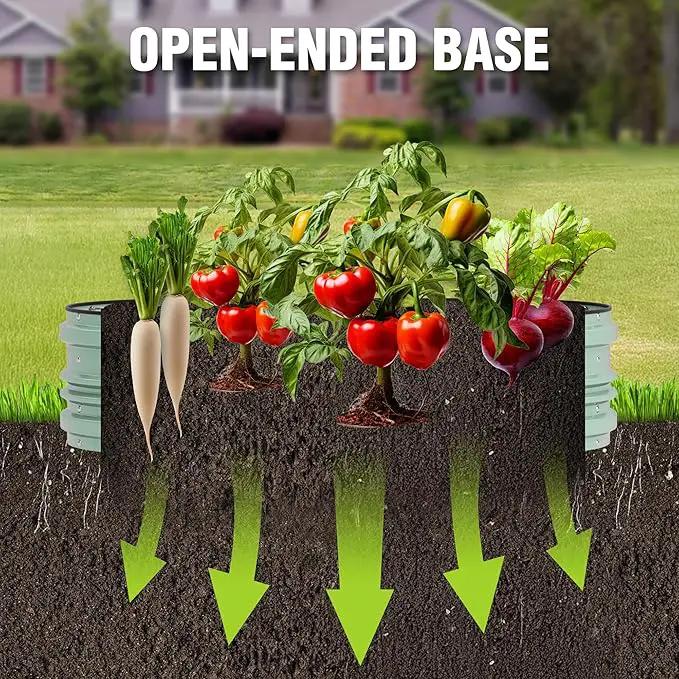 WORKPRO 2Pcs 4x2x1ft Galvanized Raised Garden Bed Set, Rust & Corrosion Protection, Easy Assembly, Safe Edge, Ideal for Vegetables & Flowers, Green by GreenHaven Gardens