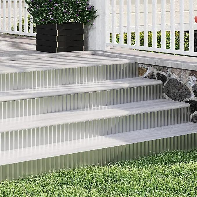 Metal Garden Edging Border, Corrugated Steel Landscaping, DIY for Lawn (Silver, 6 Inch x 10FT) by GreenHaven Gardens