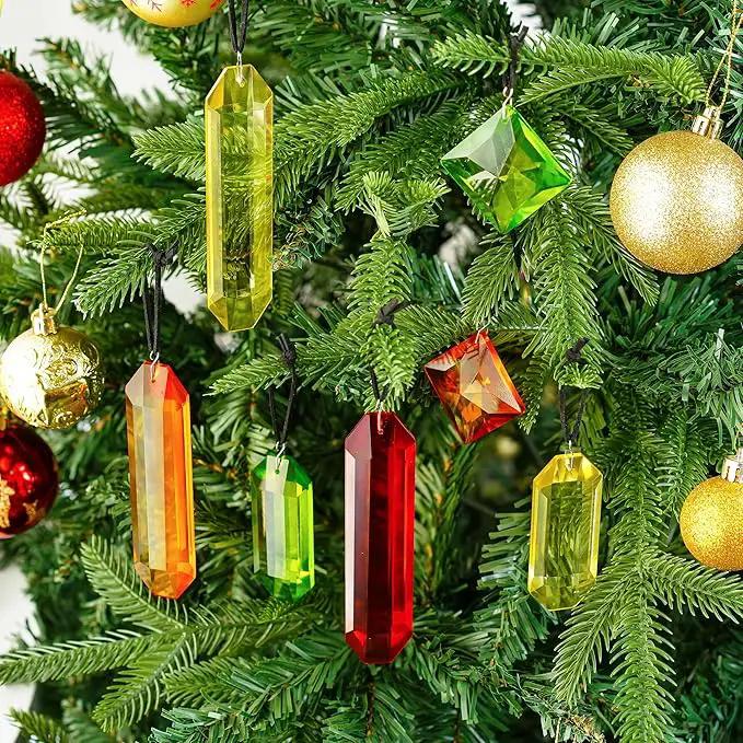 HDCRYSTALGIFTS 7PCS Sun Catchers Crystals Hanging Ornament,Christmas Decorations,Rainbow Prisms Hanging Crystals for Window Indoor Garden Decor (Season Design) by GreenHaven Gardens