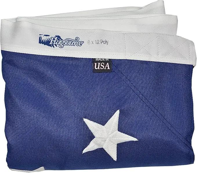 FlagSource FMAA Certified PolyExtra Polyester American Flag with Embroidered Stars and Sewn Stripes, Made in the USA, 8x12' by GreenHaven Gardens