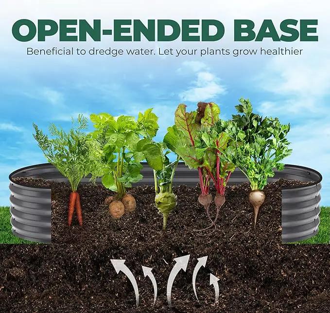 Utopia Home Galvanized Raised Garden Bed, 6 by 2 by 1 feet Lightweight Planter Boxes Outdoor with Easy Assembly, Large Garden Bed for Vegetables, Fruits, Flowers, Dark Grey by GreenHaven Gardens