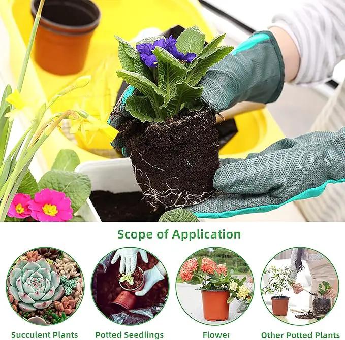 TDHDIKE 4" Small Plastic Plant Nursery Pot/Pots (100pcs Pots and 100pcs Plant Labels) Seedlings Flower Plant Container (Red) Seed Starting Pots Indoor Outdoor by GreenHaven Gardens