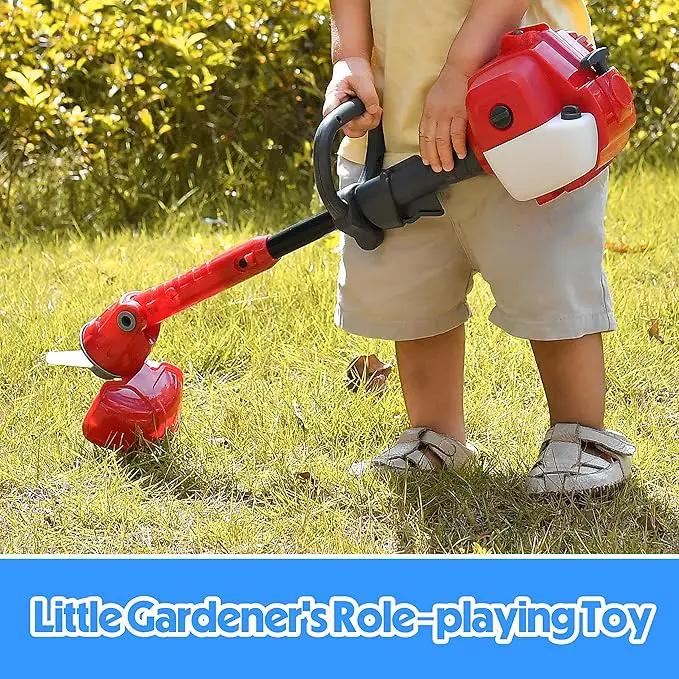 Toy Choi's Toy Trimmer - Power Construction Play Tool Kids Trimmer,Outside Pretend Play Garden Toy with Light Sound,Educational Gift Kid Toddler Tool Set for Boy Girl Age 3, 4, 5,6,7+ by GreenHaven Gardens