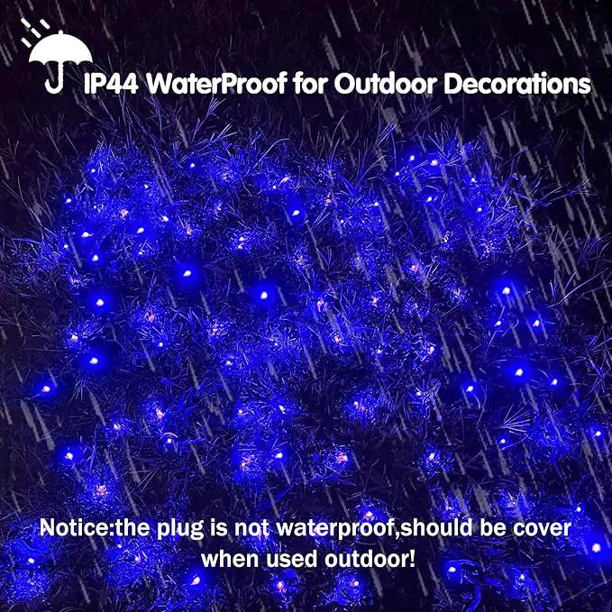 HISHINY LED Blue Christmas Net Lights Outdoor Christmas Decorations 5ftx5ft 100LED Green Wire,Connectable Outdoor Indoor Yard Mesh Shrub Net Lights String for Halloween Chritmas Party,Tree,Bush(Blue) by GreenHaven Gardens