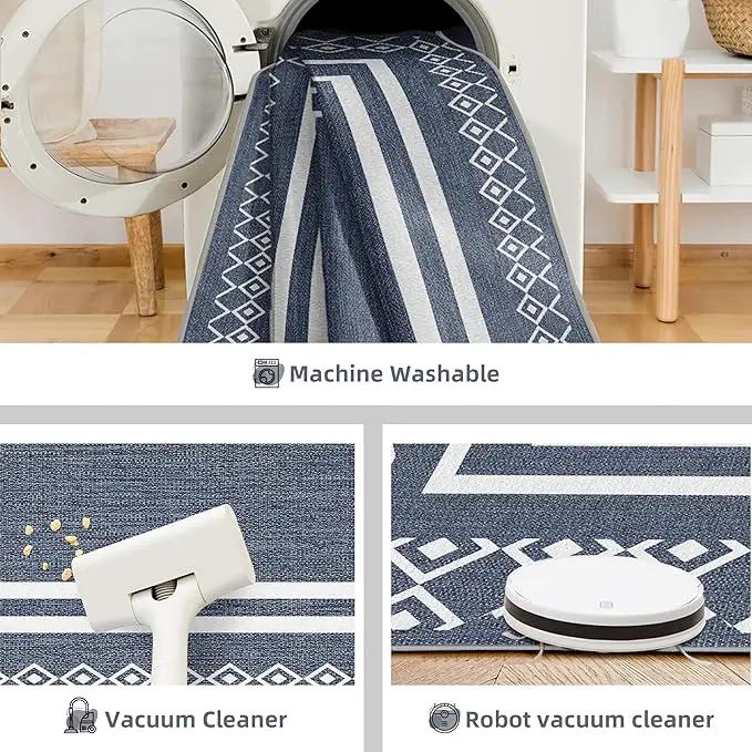 Outdoor Patio Rug, Outside Rectangular Carpet, Moroccan Geometric Rugs, Washable Large Indoor Outdoor Rug 6x9 Mats for RV, Picnic, Backyard, Deck, Balcony, Porch, Beach by GreenHaven Gardens