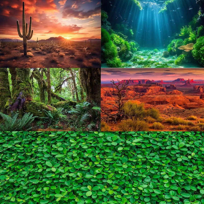 Deep Ocean Aquarium Background Under The Sea Fish Tank Background Underwater World Terrarium Backgrounds Ocean Floor Rock Aquatic Plants Aquarium Backdrop for Fish Tank Backgrounds Decors 30x12in by GreenHaven Gardens