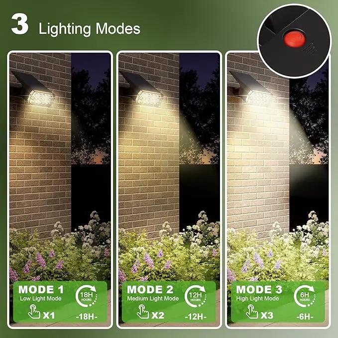 Solar Spot Lights Outdoor, 3 Lighting Modes Solar Outdoor Lights for Garden Yard Outside Landscape, 4 Pack Warm by GreenHaven Gardens