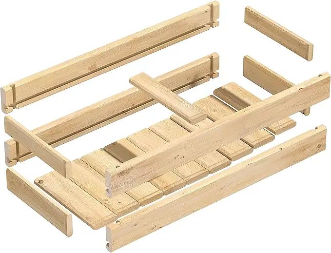 Greenes Fence Cedar Wood Planter Box with Rail Mount Brackets, 32" x 11" x 7" - Made in USA with North American Cedar by GreenHaven Gardens