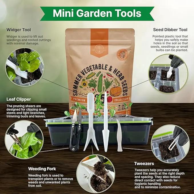 Organo Republic 25 Summer Vegetable & Herb Garden Seeds Variety Pack - 6,820+ Non-GMO Heirloom Veggie & Herb Seeds for Outdoors & Indoor Home Gardening: Tomato, Okra, Bean, Cucumber, Basil, Rosemary by GreenHaven Gardens