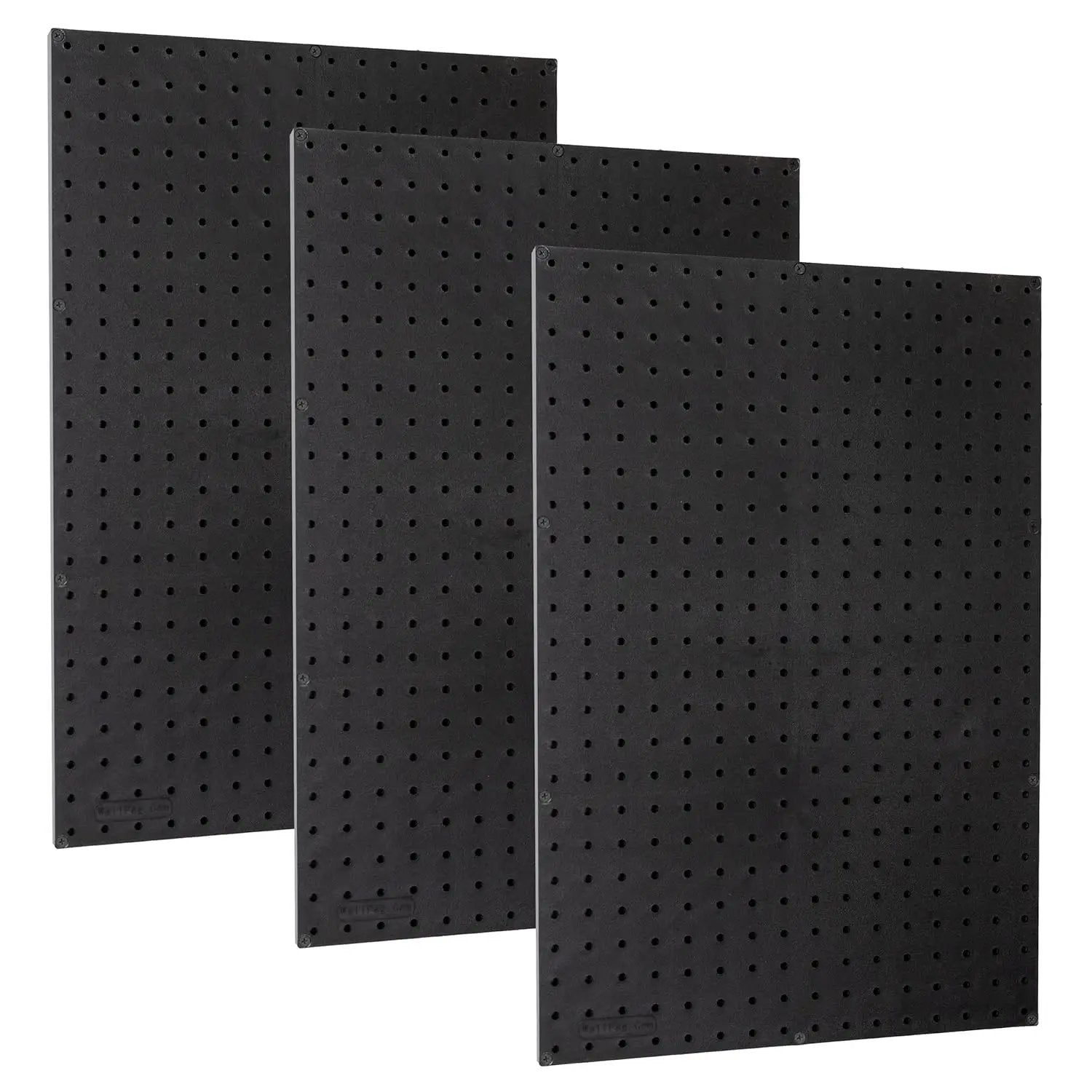 WallPeg Pegboard Kit - 3 ea. 24"x16" Black Peg Boards Panels - Made in USA by GreenHaven Gardens