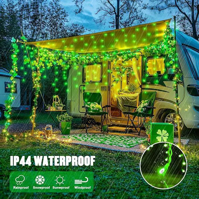 JMEXSUSS 400 LED 38.8F Green Icicle Lights for St Patricks Day Decorations, Green Christmas Lights Indoor Outdoor, Green String Icicle Lights for House Fireplace Party Yard Decoration by GreenHaven Gardens