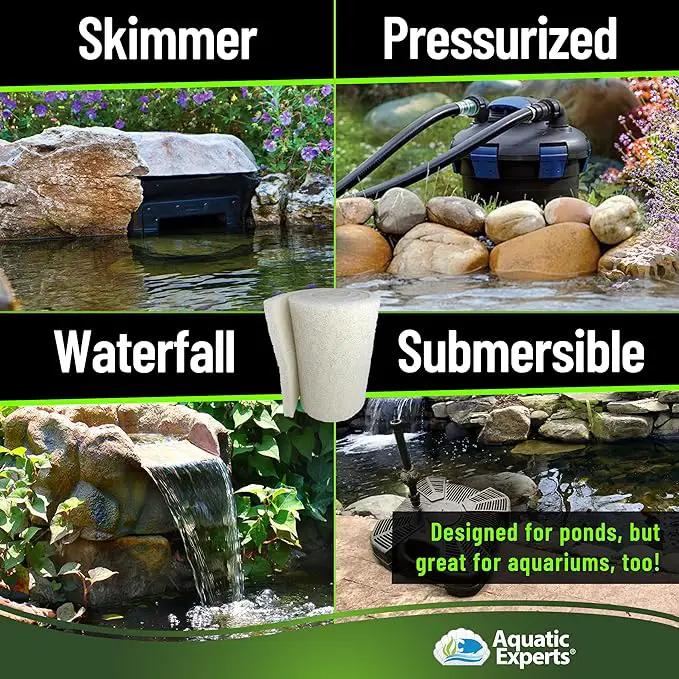 Classic Koi Pond Filter Pad FINE - White Bulk Roll Pond Filter Media, Ultra-Durable Pond Filters for Outdoor Ponds, Reusable Fish Pond Filter Material, USA (3/4" - 1" x 18" x 36") by GreenHaven Gardens