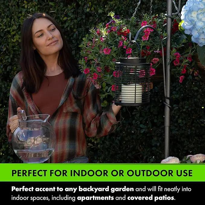 Yard Butler YT-5 Yard Tree Hanging Garden - Three Shepherd Hooks for Outdoor or Indoor Plant Hanging - Two Circular Holders for Plant Pots - Heavy Duty Anti-Tip Base and Steel Center Pole, Black, (IYT5) by GreenHaven Gardens