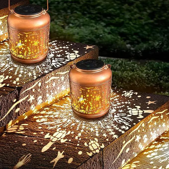 Outdoor Solar Lantern Ocean Element Waterproof Decorative Light Hanging Solar Light for Patio, Balcony, Backyard, Porch, Can be Used as a Gift for Mom and Grandma (Underwater World) by GreenHaven Gardens