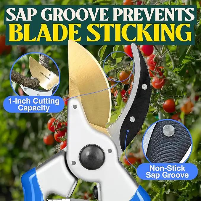 Haus & Garten ClassicPRO 8.5" Premium Titanium Bypass Pruners - Use as Garden Shears Pruning Shears for Gardening, Hand Pruners, Handheld Garden Clippers, Scissor Clipper Tool by GreenHaven Gardens