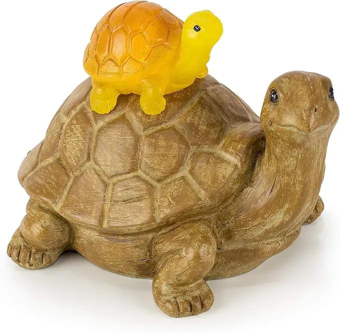 VP Home Mom and Baby Turtle Solar Powered LED Outdoor Decor Garden Light Great Addition for Your Garden, Solar Powered Light Decorations Gifts for Outside Patio Lawn Yard by GreenHaven Gardens