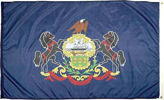 FlagSource Pennsylvania Nylon State Flag, Made in USA, 4x6' by GreenHaven Gardens
