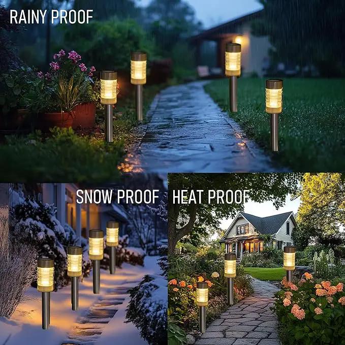 Dazzle Bright Solar Pathway Lights Outdoor, 12 Pack LED Solar Powered Waterproof Garden Lights, Landscape Lighting for Walkway Driveway Lawn Patio Yard Decoration, Warm White by GreenHaven Gardens
