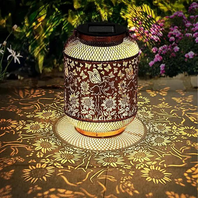 Hummingbird Solar Lantern Outdoor Waterproof Garden Decor, Christmas Gifts for Women, Mom, Metal Hanging Sunflower Solar Lights Outdoor Decoration for Yard, Patio, Tabletop, Pathway by GreenHaven Gardens
