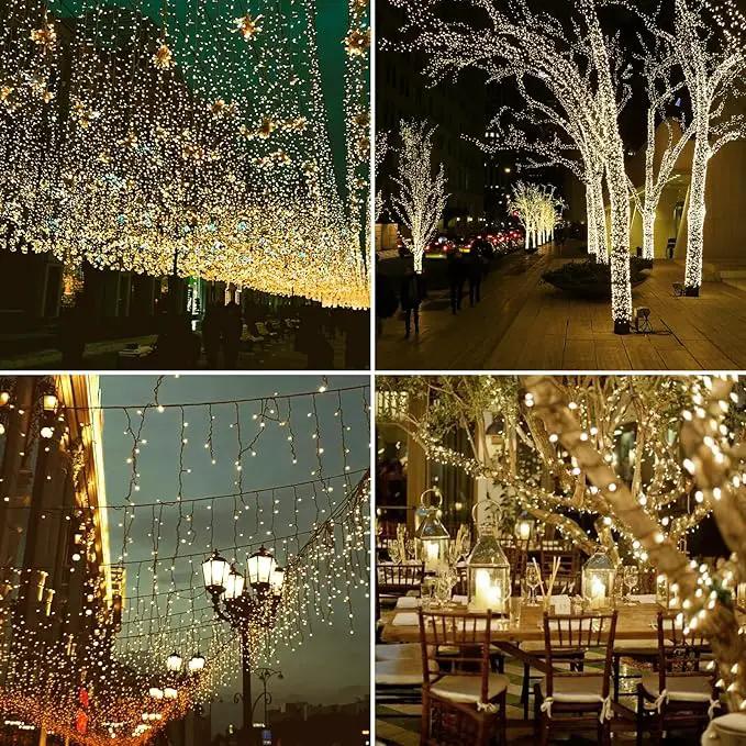 Solar String Lights Outdoor Waterproof: 50ft 100LED Solar String Lights Outdoor - Solar Powered Twinkle Fairy Tree Light with 8 Lighting Mode for Patio, Garden,Courtyards,Trees(Warm White) by GreenHaven Gardens