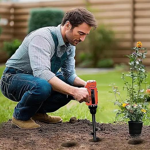 4 x 16 Inch Auger Drill Bit for Planting–Garden Spiral Hole Drill Planter for Bulbs, Bedding Plants & Umbrella Holes|3/8" Hex Drive|The Ultimate Bulb Planter Tool for Cordless Drill by GreenHaven Gardens