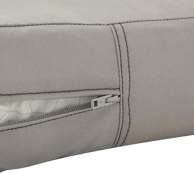 Classic Accessories Ravenna Water-Resistant Patio Lounge Chair/Loveseat Cushion, 25 x 27 x 5 Inch, Mushroom, rectangle Outdoor Seat Cushion by GreenHaven Gardens