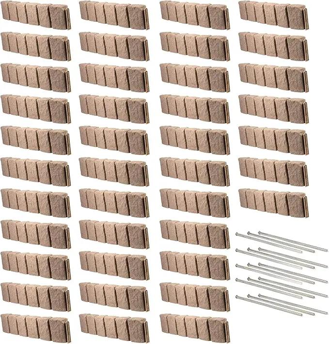Beuta Landscape Edging | Garden Edging Border | Faux Stone Block XL for Lawn Edging, Flower Beds & Yard Edging – 40 Pack | Each Section Has 6 Blocks 48" L x 4" W x 9.5" H | 120 Spikes | Sandstone by GreenHaven Gardens