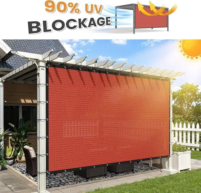 VICLLAX Shade Fabric Sun Shade Cloth with Every 2 FT Grommets for Patio Garden Pergola Cover Canopy 18x22 FT, Rust Red by GreenHaven Gardens