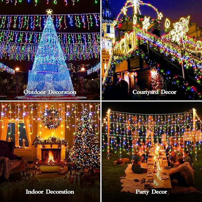 49FT 480LED Christmas Lights Decorations Waterproof 8 Modes Christmas Lights Outdoor with Memory and Timer Fairy Lights Plug-in Christmas String Lights for Holiday Party Wedding Home Roof by GreenHaven Gardens