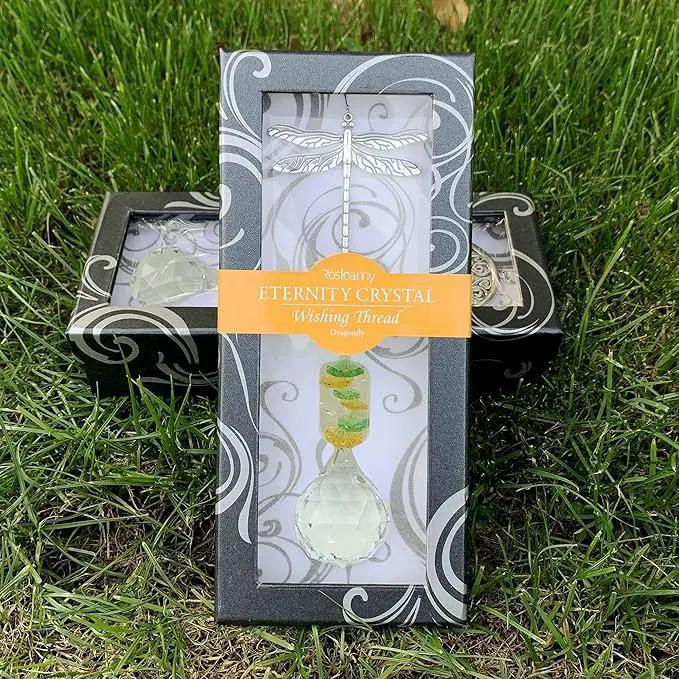 Crystal Garden Suncatcher Hanging Crystals Ornament for Window Rainbow Maker Prisms Home Decor Gift Boxed Sun Catcher Gift Idea for Mom Friends Grandma,Dragonfly by GreenHaven Gardens