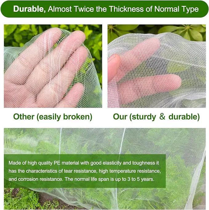 Garden Netting, Jevrench Durable Ultra Fine Garden Netting, Garden Plant Cover Row Cover Makes Plants, Vegetables, Fruits, and Flowers Grow Better (8ft x 25ft) by GreenHaven Gardens